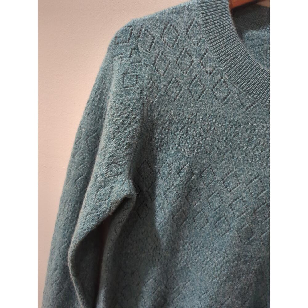 J Crew 100% Cashmere Crewneck Pointelle Sweater NWT - Picture 5 of 5